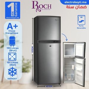 Roch ثلاجة ميني عرض - 90 لتر - رمادي