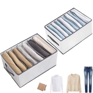 2pcs Vêtements Organisateur Boîte de rangement Sous-vêtements Pliable  Organisateurs Séparateurs de rangement Tiroir Organisateur Jeans Garde-robe  Organiser-26