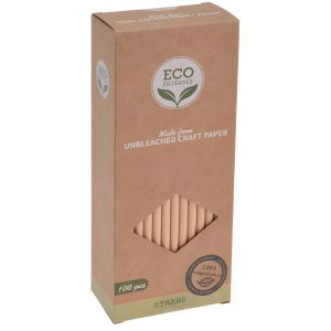 Pailles en Papier - Écologiques et Biodégradables - Usage Quotidien - Lot de 100