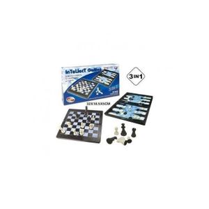Jeu d'échecs 3 en 1 pour enfants Backgammon, échecs, dames
