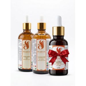 SWANELIA COSMETICS باك العناية والتألق الطبيعي الشامل Swanelia - زيت الجوجوبا 100مل وزيت الأزير 100مل ومورد الخدود الطبيعي 30مل