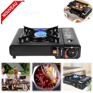 Rechaud à gaz portable double usage – Idéal pour le camping et les repas en plein air