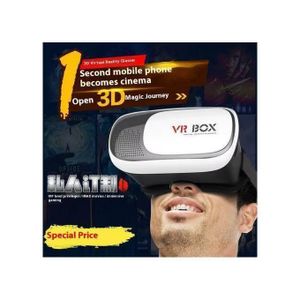 Lunettes de réalité virtuelle 3D avec VR Box Edition, transformez votre téléphone en cinéma 3D, pour smartphones de 3,5 à 6 pouces.