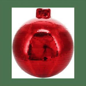 Boule à Facettes - Miroir Réfléchissant - Décoration Festive & Ambiance de Fête - Rouge