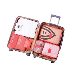 Pack de 6 housses de vêtements emballage organisateur de bagages sacs de voyage