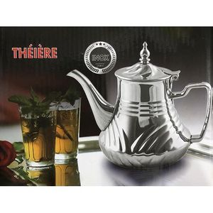 Théière en Verre Marocaine argentée ou dorée