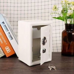 Mini coffre-fort créatif en métal, avec clé, boîte d'économie d'argent