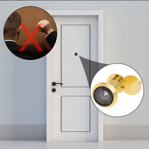 Visionneuse de porte d'Entrée Sécurisée à Grand Angle de 200° - Noir - Verre Optique 16mm