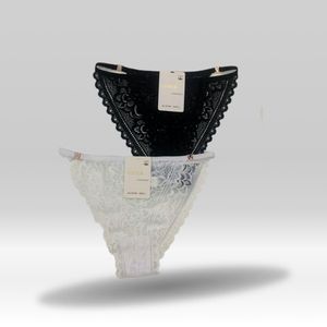 عبوة من قطعتين من السراويل الداخلية الدانتيل المثيرة للنساء