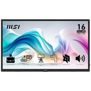 Msi شاشة PRO MP165 E6 15.6 بوصة 60 هرتز 4 مللي ثانية IPS FHD