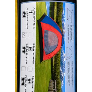 Tente de Camping Étanche pour 4 Personnes –Idéale Plage et Randonnée Multi-Couleur