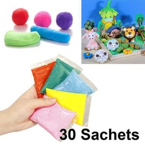 Pâte à modeler & Slim ultralégère 30 sachets, sèche à l'air, facile à utiliser