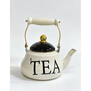 Théière en émail, théière en fonte de 1,5 l, théière en émail, théière en forme de poire, théière en fonte, adaptée à divers poêles