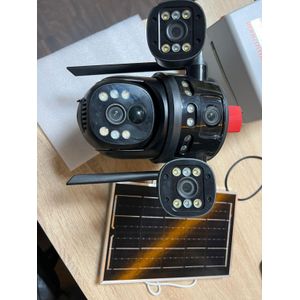 كاميرا شمسية بثلاث عدسات واثنين من الكشافات LED