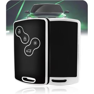 Coque Clé Voiture, Étui Cle Etui Clef Protecteur Cache Cles pour Renault Captur Clio 4 Megane 3 (couleur et design aléatoire)