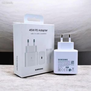 Chargeur Samsung 45W PD – Adaptateur USB-C + Câble 5A – Blanc – Charge Super Rapide