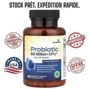 FutureBiotics Probiotic Plus Prebiotic (Probiotiques et prébiotiques) - 50 50 50 50 50 50 50 50 Billion - 60 60 60 60 60 60