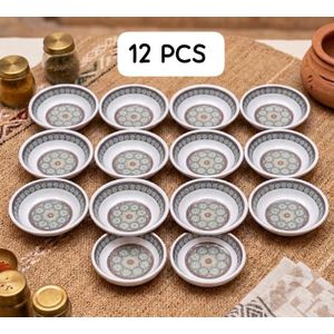 Lot de 12 Mini-Bols à Salade – Design Artisanal Marocain