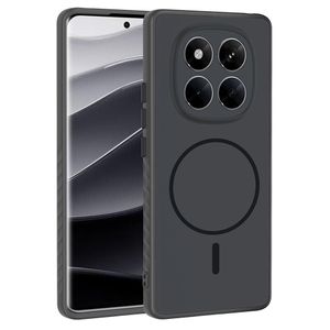 Case Pochette pour Xiaomi Poco M8 5G silicone liquide magsafe Noir 
