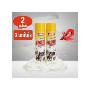 2Pcs Super Nettoyants en mousse polyvalent pour voiture et maison, Nettoyant multi-usage Tableau de bord, Siege Garniture, Nettoyant Chaussures, Cuir, Tapis, Multi-Purpose Foam Cleaner pour un Nettoyage en Profondeur, Spray de nettoyage 650ml