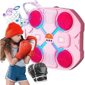 Machine de boxe musicale, machine de boxe intelligente à fixer au mur pour les exercices à domicile, décompression, appareils d'entraînement de boxe