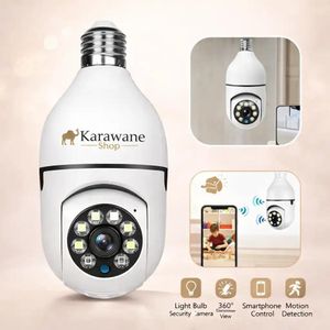 Caméra Ampoule Intelligente WiFi – Surveillance 360°, Audio Bidirectionnel et Installation Facile