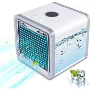 Climatiseur Portable USB, Mini Rafraîchisseur d’Air, Ventilateur Refroidisseur avec Réservoir d’Eau, Humidificateur d’Air, Silencieux, Maison Bureau Voyage