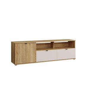 Kitea Meuble TV Sumica - 160x35x50 cm - Chêne Sable