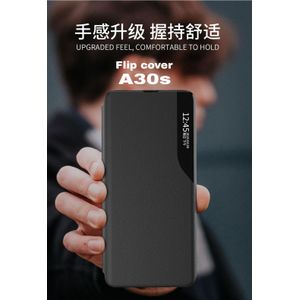 pochette Samsung Galaxy A30s Case Leather Wallet Flip Cover Case _ Noir