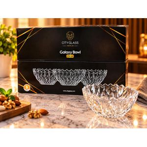 CITY GLASS Set de 6 Bols en Verre Cristallin 250 ml – Galaxy Bowl