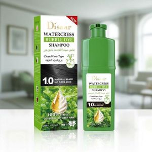 Shampoing Colorant Noir homme et femme Naturel – Watercress 400 ml coloration barbe