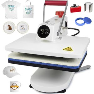 Presse à Chaud 5 en 1 (F910) - Combo Multifonction 29x38cm - Sublimation & Transfert DTF
