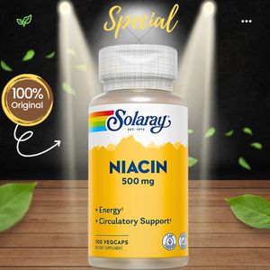 Solaray Niacin 100 Mg, نياسين، 100 ملغ، [إنتاج الطاقة بالجسم] 100 كبسولة نباتية