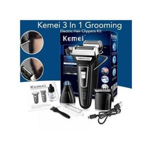 Tondeuse à cheveux électronique professionnelle 3 en 1 Kemei