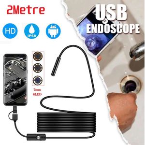 Generic Caméra d'inspection endoscope USB, HD, cable rigide à 6 LED (5  mètres) à prix pas cher