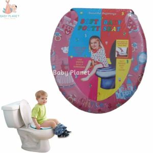 Reducteur Toilette poignee Rose Siege WC Bebe Enfant - Salle de bain