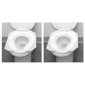 Housses de Protection Hygiénique Pour Cuvette WC - Jetables - Usage Unique - Lot de 2
