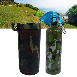 Bouteille d'eau en plastique avec housse isolé 1 litre, Adaptée au camping