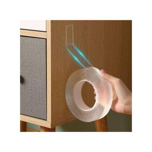 ruban auto-adhésif double face qui ne laisse aucune trace, autocollants muraux waterproof transparents