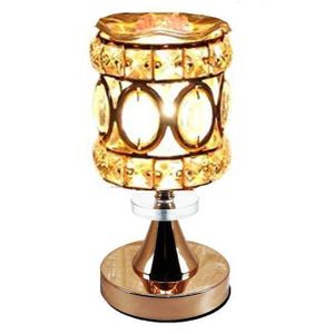 Lampe de table en cristal, veilleuse de nuit, Abat-jour de luxe