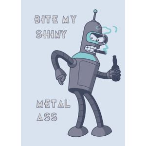 Bender from futurama   Poster Chambre Haute Qualité