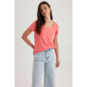 Defacto Femme Régulière Manches Courtes T-Shirt - K1508AZ - Orange