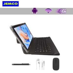 JEMCO tablette 4G WIFI 10.1" 4GO RAM 64GO ROM FHD(Pochette+Clavier+Stylet+écouteurs+Souris sans fil Gratuit)