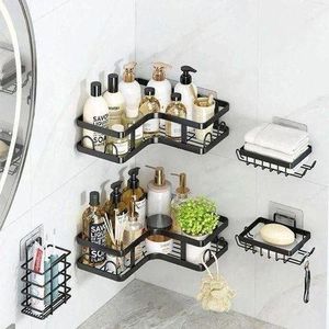 Home Étagère Murale Inox Cuisine 5 Pièces avec Fixation Adhésive