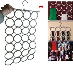 Crochet pliable en anneaux tissue Cintre pour foulards vêtement rangement organisateur
