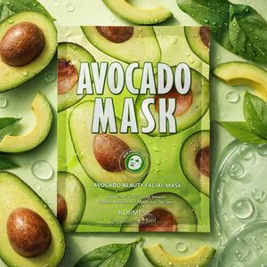 KORMESIC Avocado Beauty Facial Mask – Masque Hydratant et Nourrissant a l’Extrait d’Avocat 