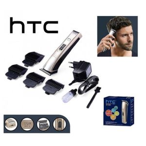 Htc Tondeuse à Cheveux -- AT128 - Rechargeable - Lames en Acier Inoxydable - 4 Têtes Détachables (mutlicouleur)
