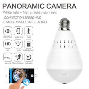 Caméra de Surveillance Wifi ampoule lampe CCTV caméra IP sans fil P2P