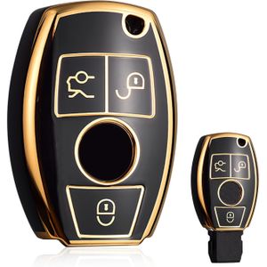 Housse de protection pour clé Mercedes Benz Gla Glc Glk W164 W245 W212 W204  (couleur et design aléatoire)