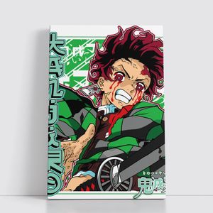 Asian Planet Tableau decoratif sur Toile 25x40 cm pour Anime attack on titan - Naruto - death note - Jujutsu Kaisen  1